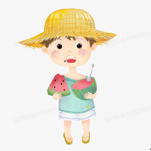 男童吃瓜头像 图文,男童吃瓜头像萌化网友心